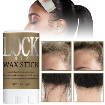 LOCKMIO Bastone di cera per capelli portatile Stile senza crespo Parrucca nutriente Styling Pomata Controllo dei bordi Capelli rotti Bambini Uomini e donne 1