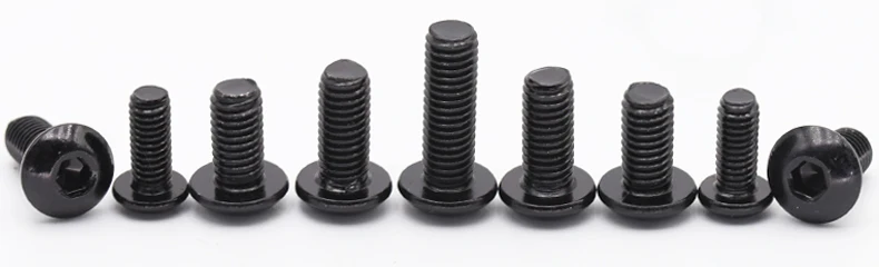M2 M2.5 M3 M4 3/4/5/8/10/12/16/18/20/25-40 Schwarz 304 Edelstahl Innensechskant-Knopfkopfschraube mit Rundkopf – Detail 3