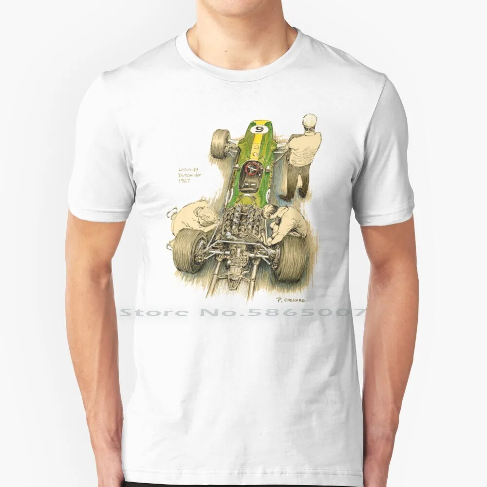 Lotus 49 Jim Clark T Shirt 100% Cotone Lotus 49 Jim Clark Big Size 6Xl Tee Gift Fashion