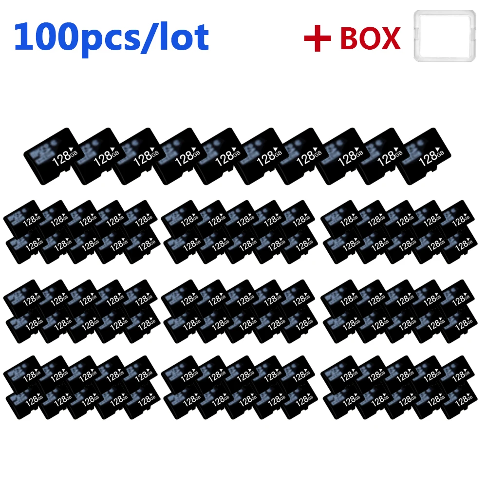 100 шт./лот высокоскоростная карта памяти Micro Card 8 ГБ 16 32 64 Гб класс 10 Mini SD TF 128
