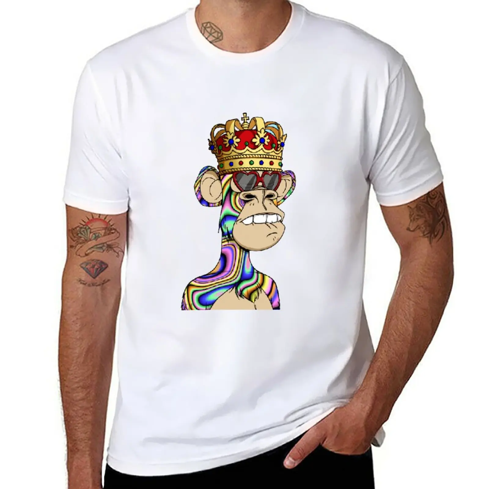 New Hanned Ape Yacht Club Nft #8585 T-Shirt Sweat Shirt Cat Shirts Tee Shirt Magliette Personalizzate Fruit Of The Loom Magliette Da Uomo