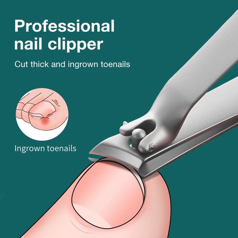 Professional Nail Clippers Large Oblique Blade Ingrown Toenail Clipper Cut Thick And Hard Nails Pedicure Manicure Tool MR.GREEN nail clipper