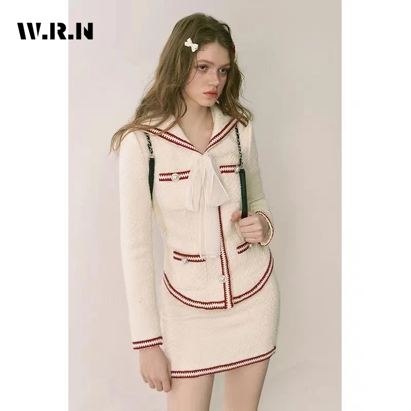 

Весна 2024, элегантный сексуальный костюм в стиле пэчворк, женский пиджак с длинным рукавом и V-образным вырезом и юбка-трапеция, Привлекательный комплект из двух предметов