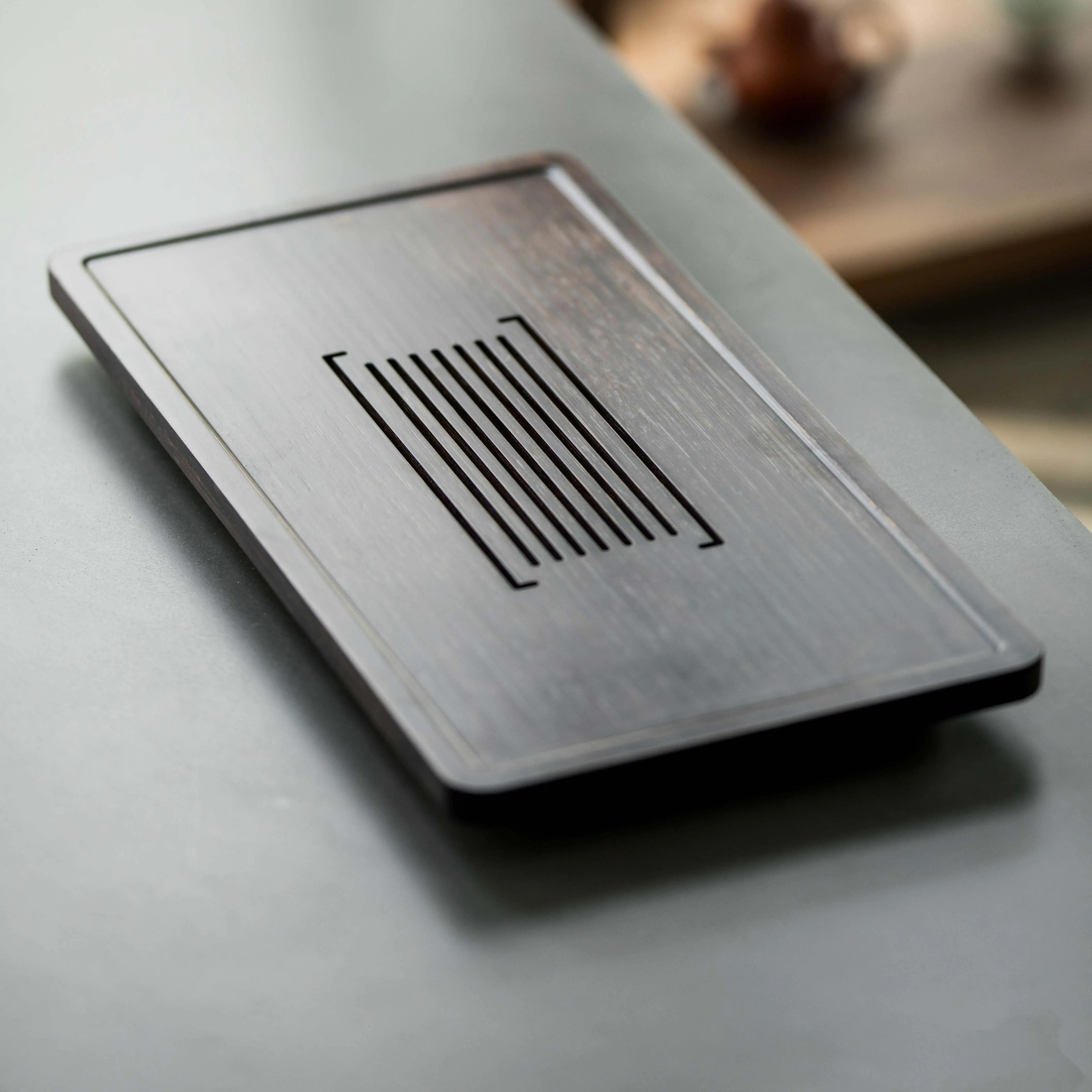 

XK Bamboo Drain Water Storage Tea Tray Household Drawer Teapot Platform