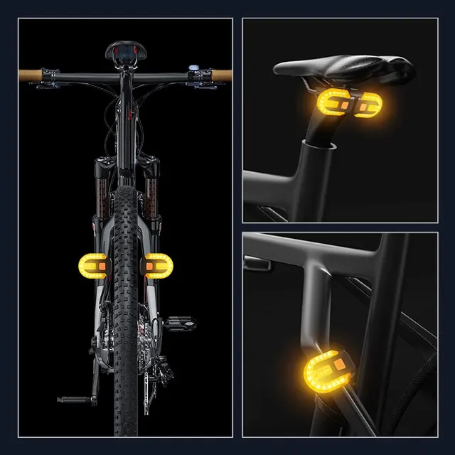 Bike Turn Signal Rear Light LED Bicycle Lamp USB Rechargeable Bike Wireless Lights Back MTB Tail Light Bike Accessories 6