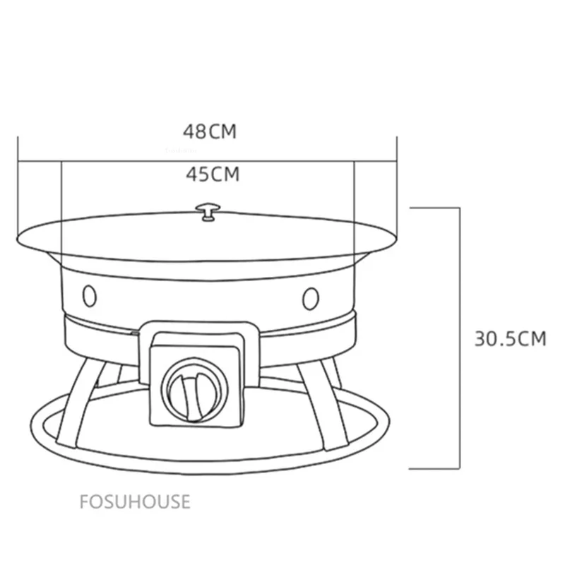 Modern Iron Art Fires Pit for Outdoor Heaters Camping Gas Furnace Portable Creative Winter Household Courtyard Bonfire Stoves A camping fire pit