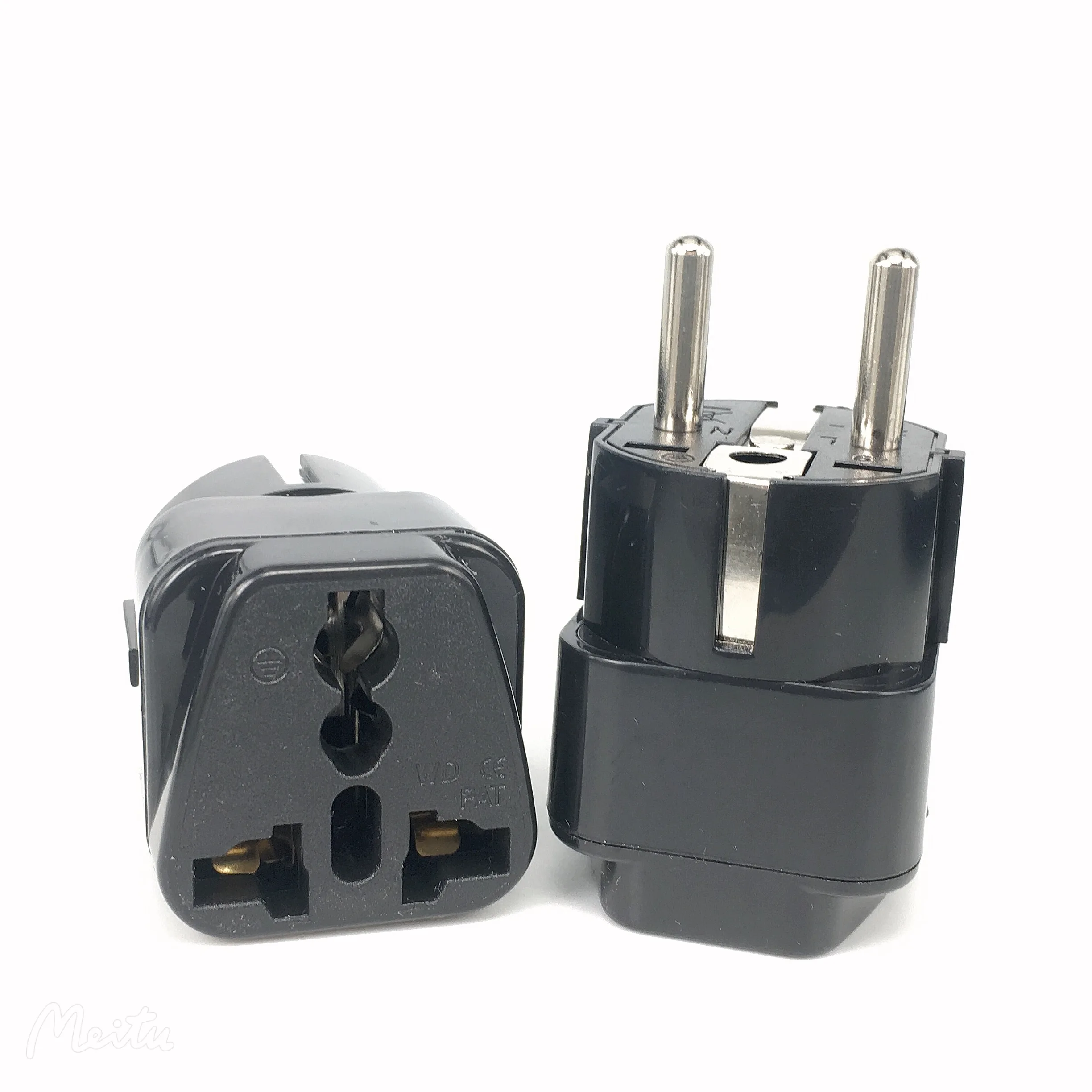 EU Plug Adapter 1pcs High Quality Universal EU KR Power Plug Adapter AU UK Israel Swiss US To EU European Travel