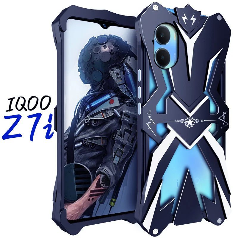 Metal Steel Machinery Series Cases Thor For VIVO IQOO Z7 Z7X Z7i Heavy Duty Armor Aluminum Phone For Iqoo Z7 Z7x Z7i CASE Cover