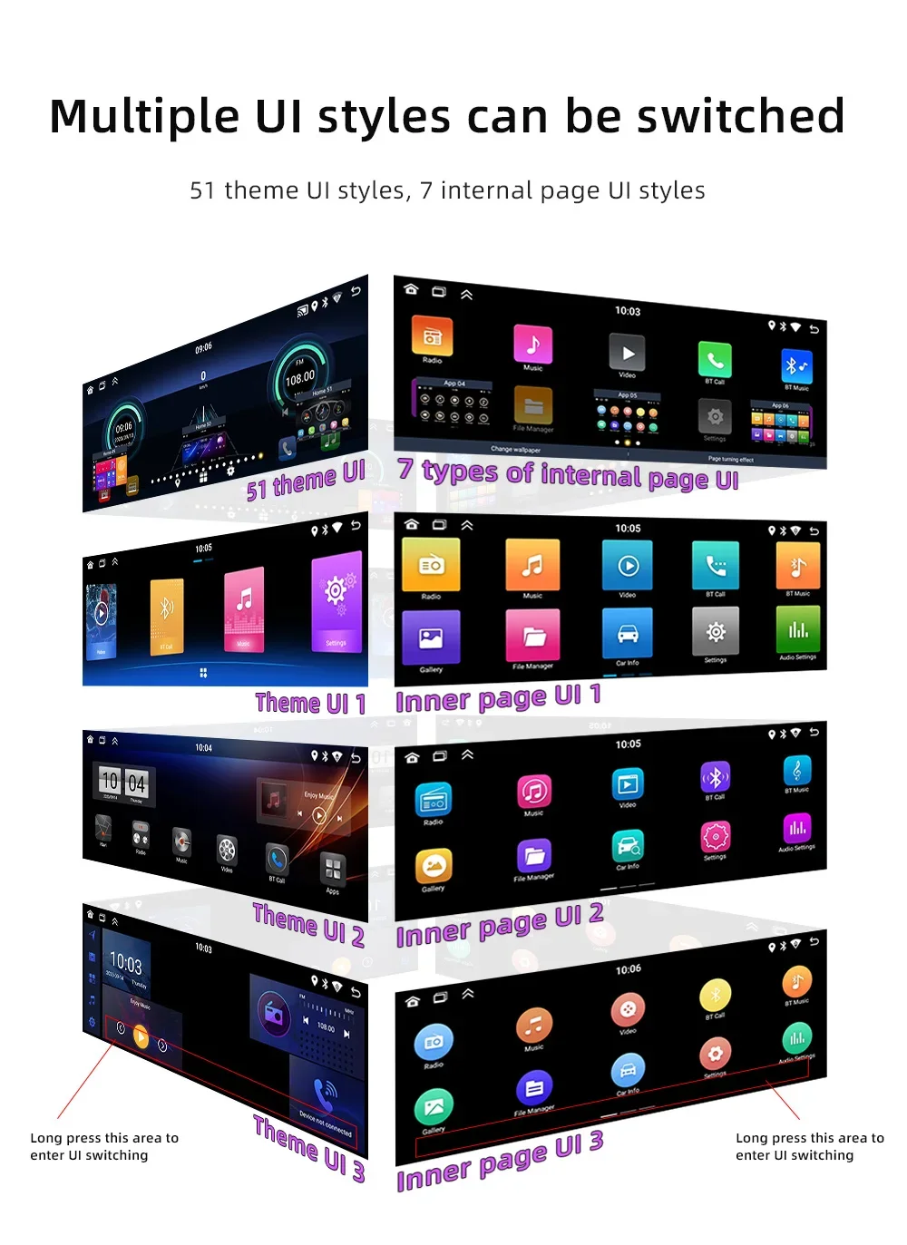 Sf2b85b29d268410784f5991cf434bd789 Universal Car Radio 6.86" 1Din Android Player Touch Screen WiFi Carplay Car Stereo Video GPS Navigation IPS Screen MP5 Player