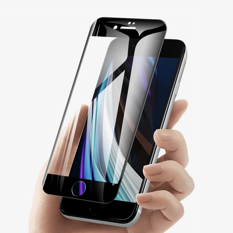 Full Glue Glass For Iphone Se 3 5G Screen Protector For Iphone Se 3 2020 6 7 8 X 11 Tempered Glass Phone Film For Iphone Se 3 5G