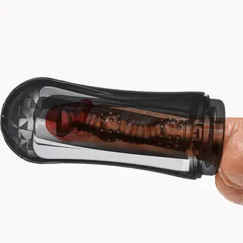 Male Masturbator Cup Soft Pussy Sex Toys Transparent Vagina Adult Endurance Exercise Sex Products Vacuum Pocket Cup for Men 3