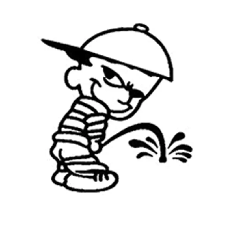 

Креативные автомобильные наклейки, примокающие на мальчика, забавные виниловые наклейки, автомобильные аксессуары, декоративные наклейки для топливной крышки, 15 см * 13 см