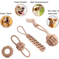 Cat Dog Rope Toys Cleaning Teeth Grinding Teeth Interest Interactive Wear Resistant Knot Toy Play Entertainment Pet Supplies 2
