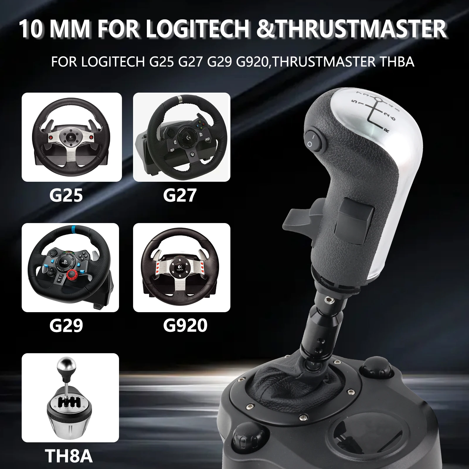 Mus Fremhævet sammensnøret EST2 shifter knob USB Game 18 Gear Shifter Knob 3 Switch Replacement SKRS  for Logitech G923 G29 G27 G25 TH8A - AliExpress