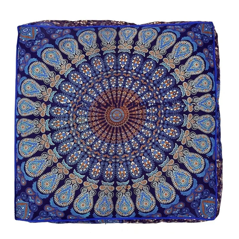 

New Large Cover Square Floor Pillow Meditation Cushion Cover Ottoman Pouf