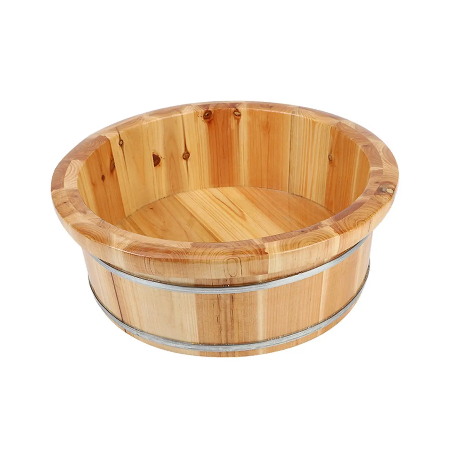 Wood Footbath Basin Sooth Surface Foot Bucket Foot Bath Basin Height 16cm Barrel Handmade Foot Tub Bucket Wooden Wood Foot Tub