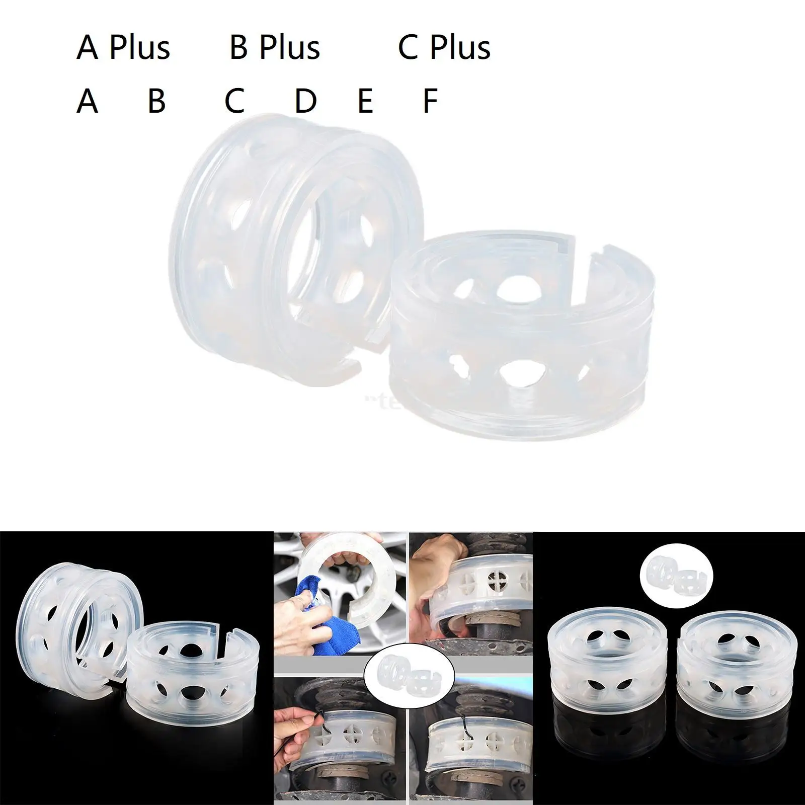 

2pcs Transparent, Universal, Car Shock Absorber TPBuffers, High Elasticity ,Strength, Styling Accessories