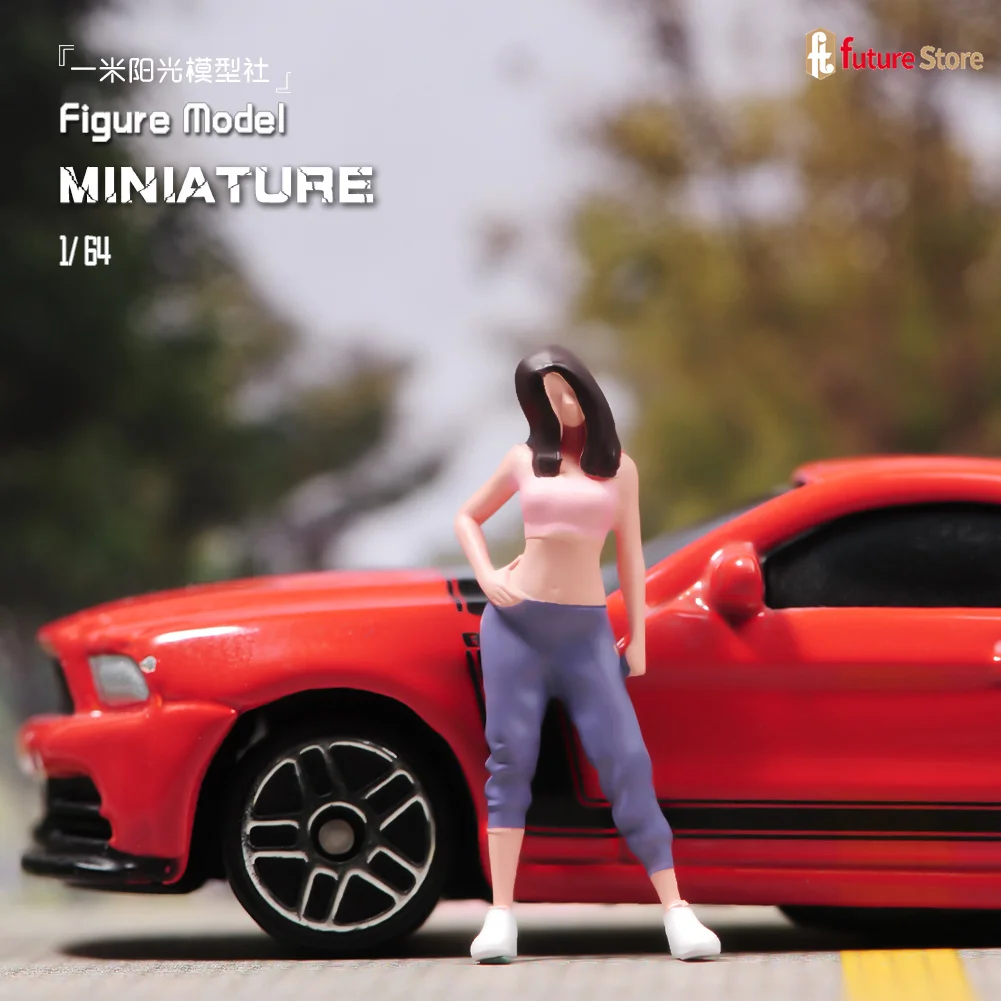 Miniatur 1/64 Schönheit Weibliche Freizeit Männlicher Polizist Gemalte Figur Straßenszene Figur Sandtisch Fotografie Prop Handwerk Modell – Detail 7
