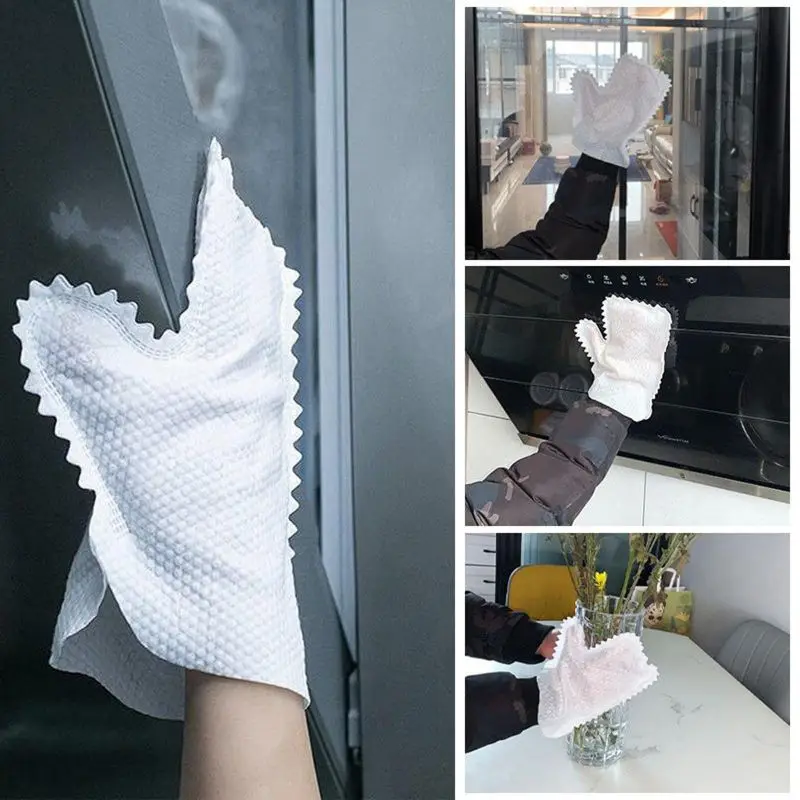 Home Disinfection Dust Removal Gloves, Microfiber Fish Scale Cleaning  Duster Glove, Washable, Reusable Wet & Dry Kitchen Mitt