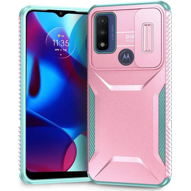 Military Grade Antiskid Phone Case with Camera Lens Slide Cover