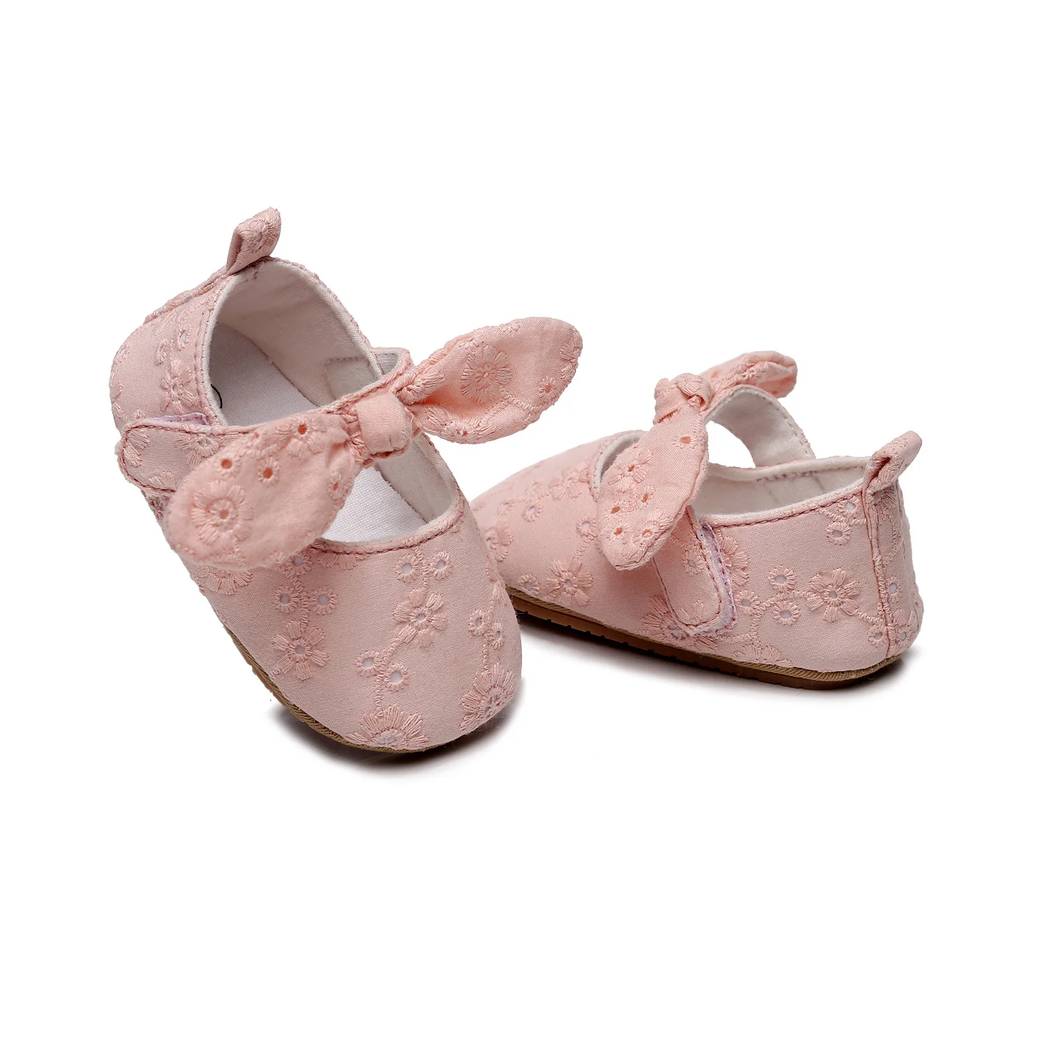 

Korean Style New Baby First Steps Walking Shoes Spring Autumn Embroidery Lace Shoes Fashion Footwear Bowknot Shoes Infant