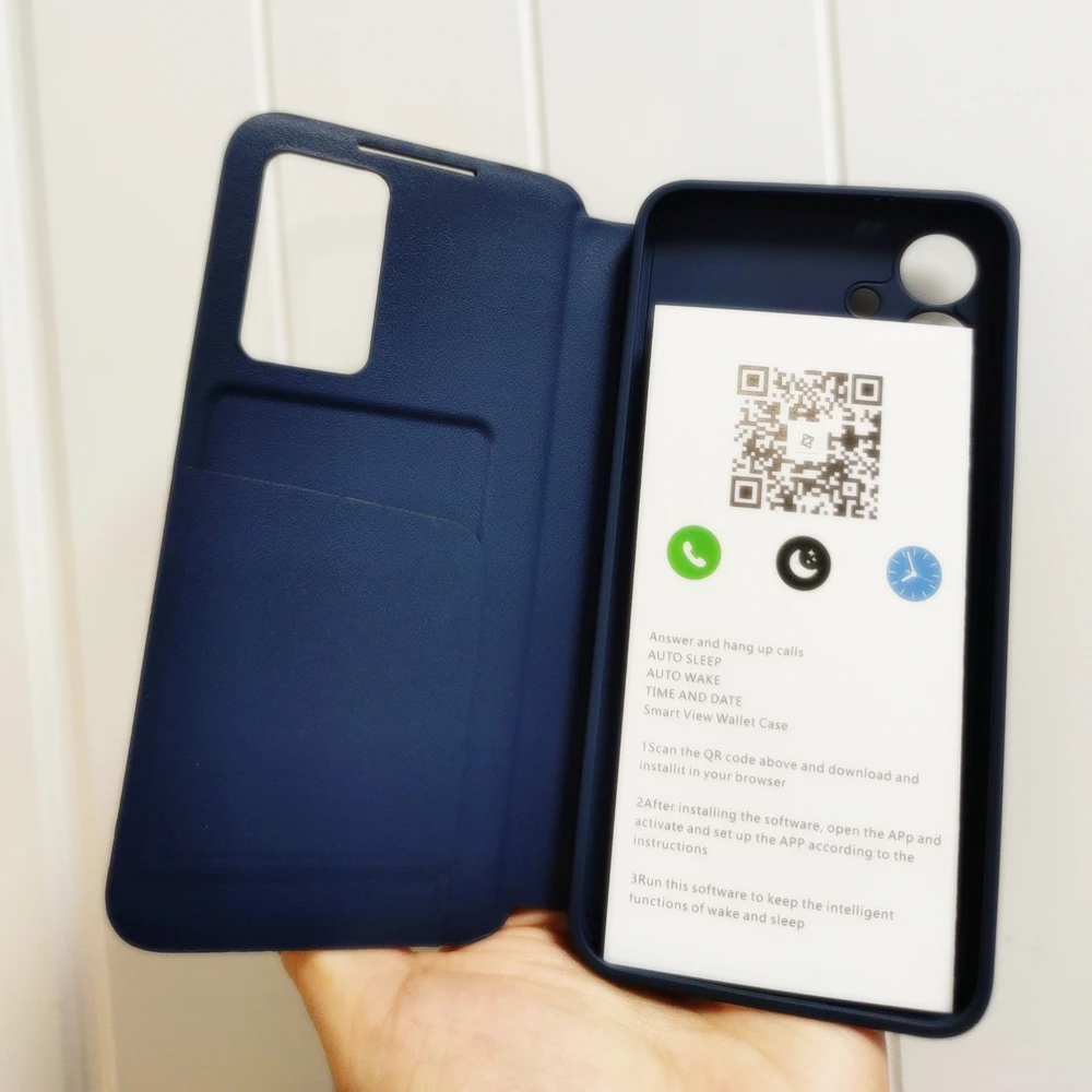 Leather Smart Window Phone Case App Luxury Smart Window View Flip