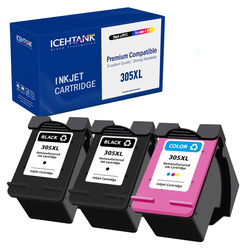 Cartuccia Di Inchiostro Per Stampante Icehtank 305Xl Ciss Compatibile Per Hp 305 Per Hp305 Deskjet 2710 2721 2722 2723 2724 Envy 6020 6022 6030