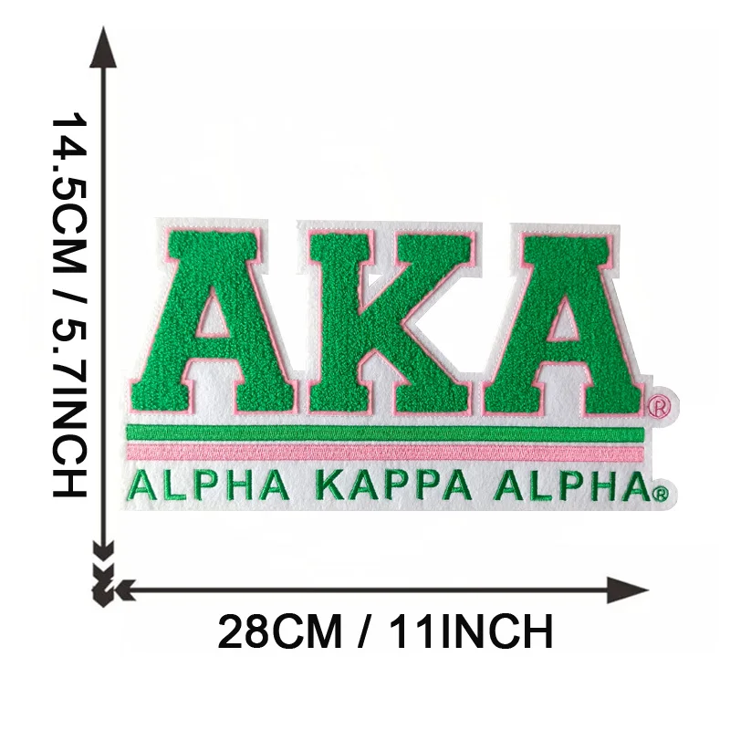 Chenille Pink and Green AKA Sorority Pinky Promise AKA Versary Gift  Founders' Day Iron On Embroidered Patch for Jacket - AliExpress