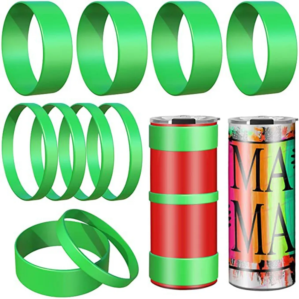 

10pcs Silicone Bands for Sublimation Tumbler Blanks 2 Sizes Elastic Sublimation Holder Sublimation Accessories