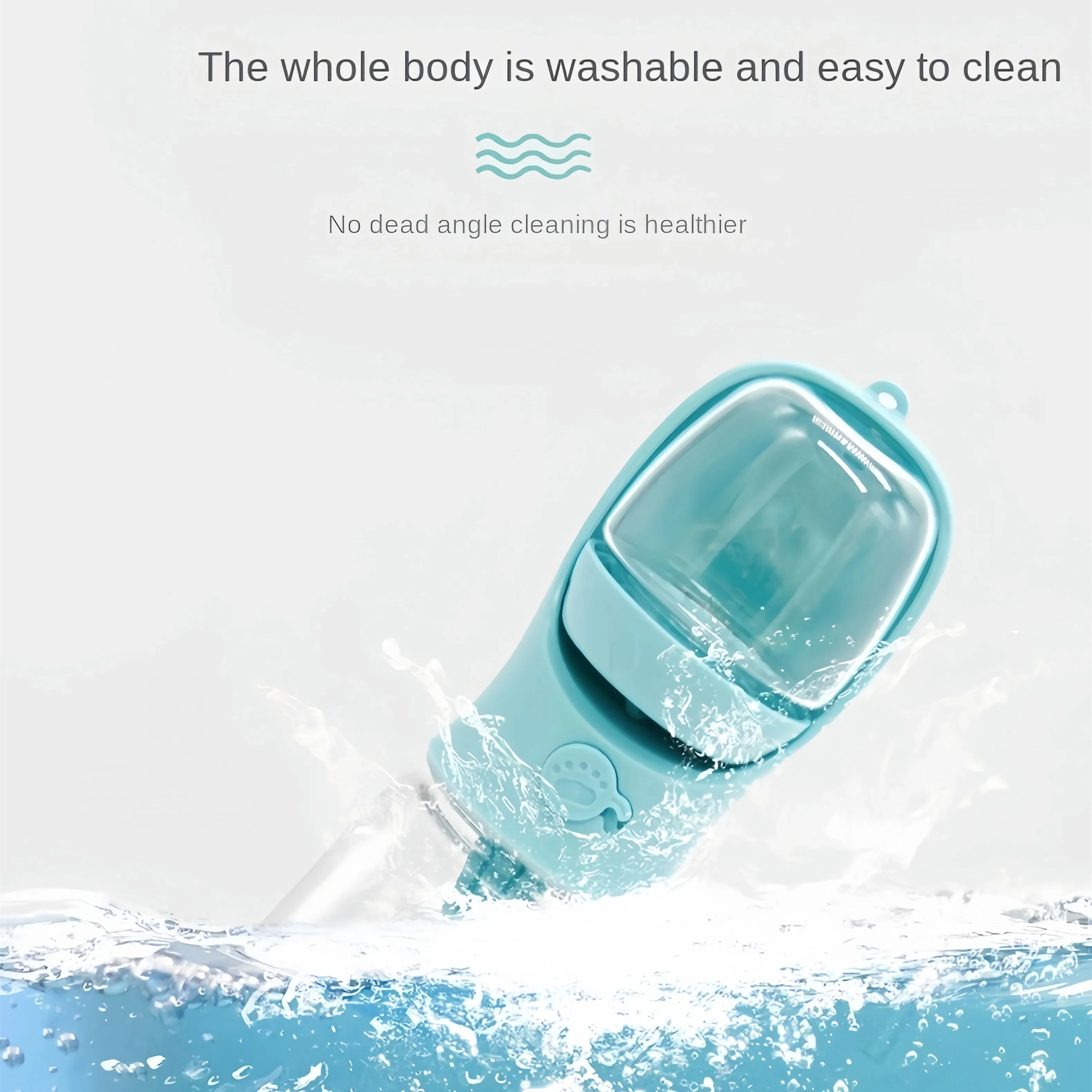 Botella de agua portátil para perros y gatos con compartimento para comida y agua.Perfecto para viajes y actividades al aire libre.