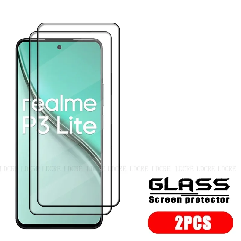 Crystal Clear Tempered Glass Screen Protector for Realme P3 Lite - HD 9H Full Cover