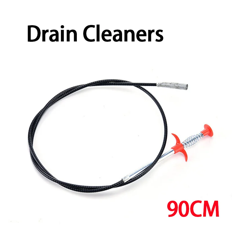 90cm/35.43 Inch Sink Drains Grabber Tool Flexible Long Reach Claw Pick Up Narrow Bend Curve Floor Drain Sewer Spring Grip Cleaner drain cleaner drain cleaning tools pipe cleaning tool pipe cleaner pipe dredging tools pipe dredging tool