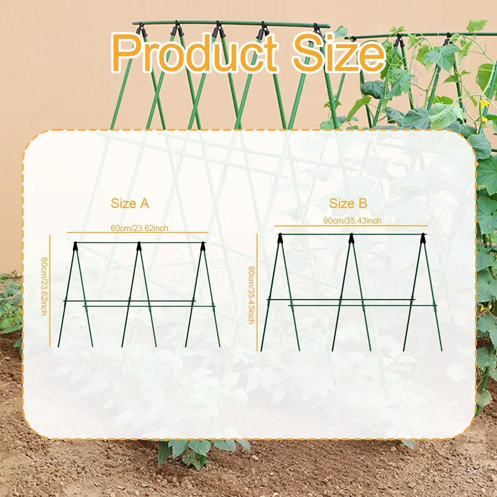 Cucumber Trellis Sturdy Easy to Install A Frame Garden Trellis Plant Support for Vines Fruits Climbing Plants Vegetables Grape