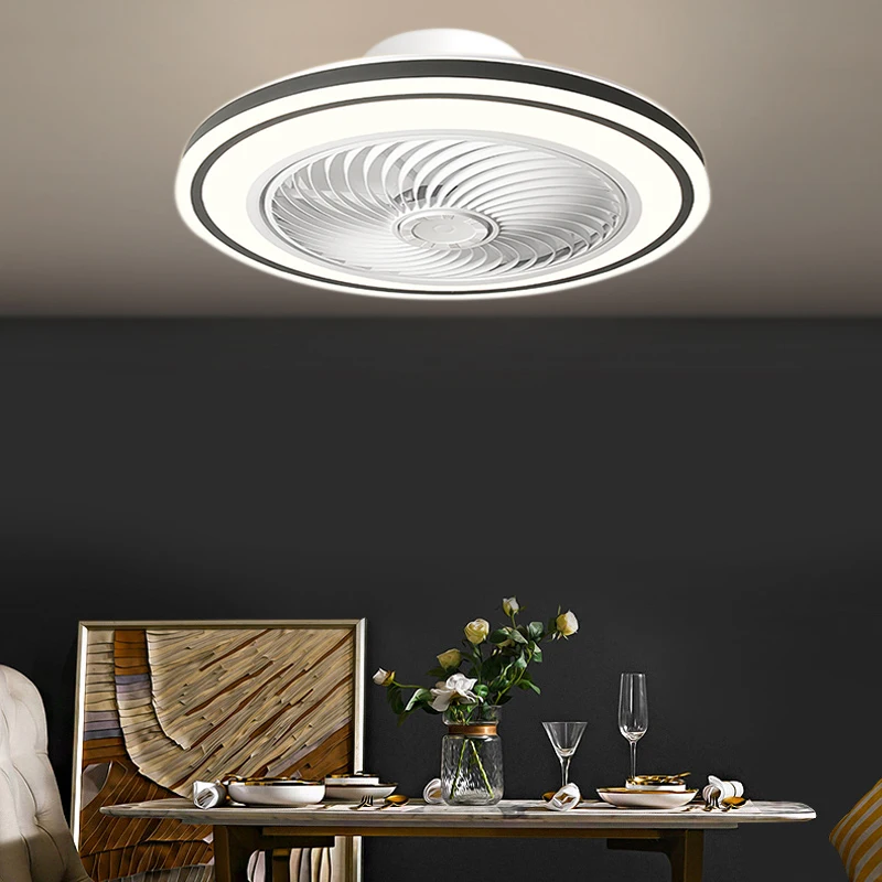 Ceiling light, fan light, minimalist modern bedroom light with fan, LED living room dining room adjustable lightin