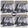 4PCS Satin Pillowcases for Hair and Skin, 100% Polyester Non-Woven Satin Fabric, 1