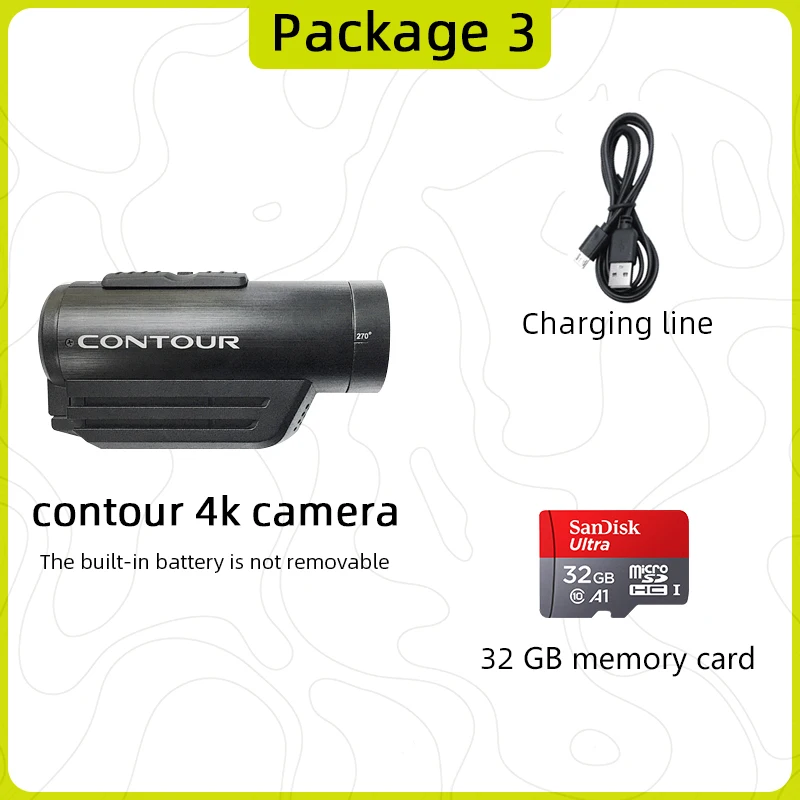 thumbnail image 1 of Cámara Contour versión 4K, videocámara de acción Ultra HD roam2/3, casco táctico mejorado, cámara de primera vista montada en la cabeza, 1 of 4