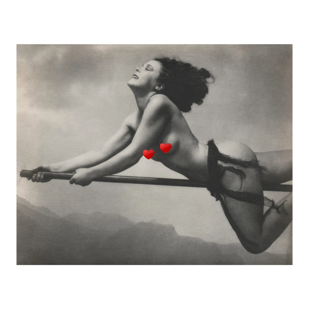Pintura Vintage de bruja en escoba, póster Retro, mujer desnuda, arte  gótico de pared, impresión en lienzo, decoración de Halloween, imagen para  la habitación del hogar - AliExpress