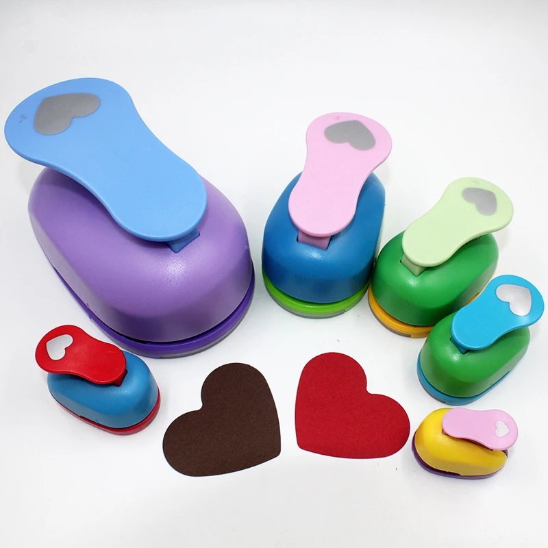 9mm-75mm Heart Shape Craft Scrapbook Paper Hole Punch Foam Cutter For Greeting Card Handmade DIY Children School Cutting Tool