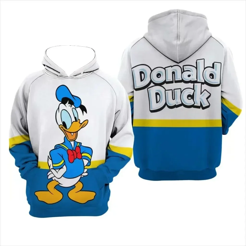 thumbnail image 1 of MINISO Disney Donald Duck - Sudadera unisex con gráficos de dibujos animados en 3D para hombre y mujer, estilo retro, informal, moda deportiva, estilo callejero, 1 of 4