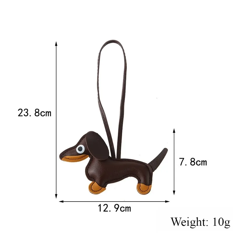 Korean Dachshund Leather Pendant DIY Puppy Bag Lanyard