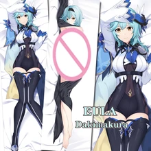 

180cm Genshin Impact Eula Dakimakura Cushion Cover Double-sided Sleepy Pillow Cushion Cover Bedroom Bedding Fullbody Pillowcase