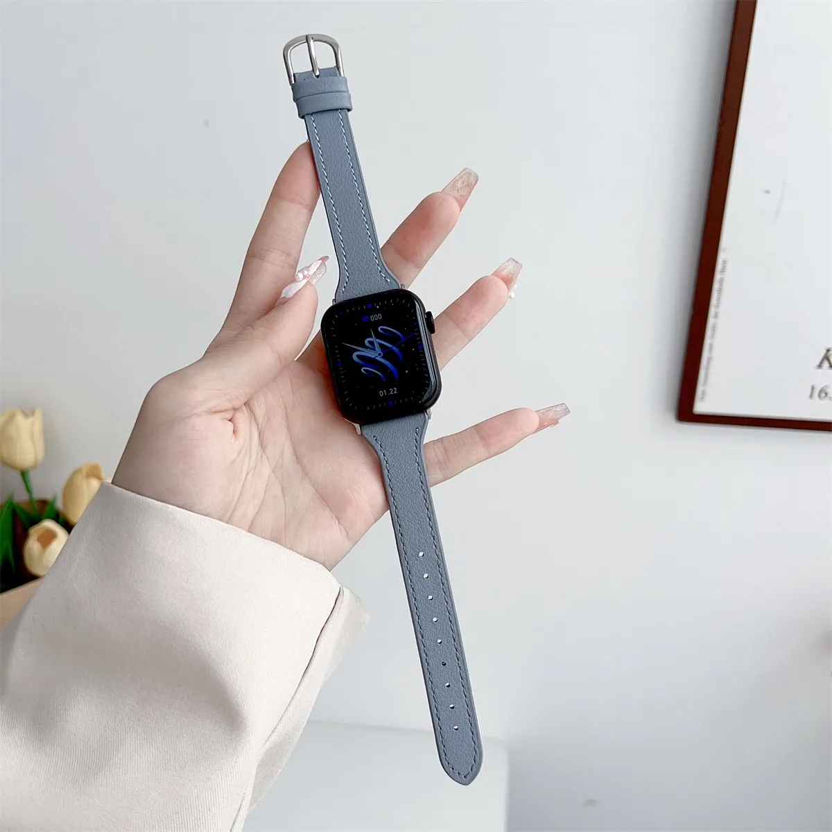 Watch Band For iWatch 42/44/45/46/49mm 38/40/41mm PU Leather Fashion Watch Strap For Watch Series Ultra2 Series 10/9/8/7/6/5/4/3/2/1_voghion.com