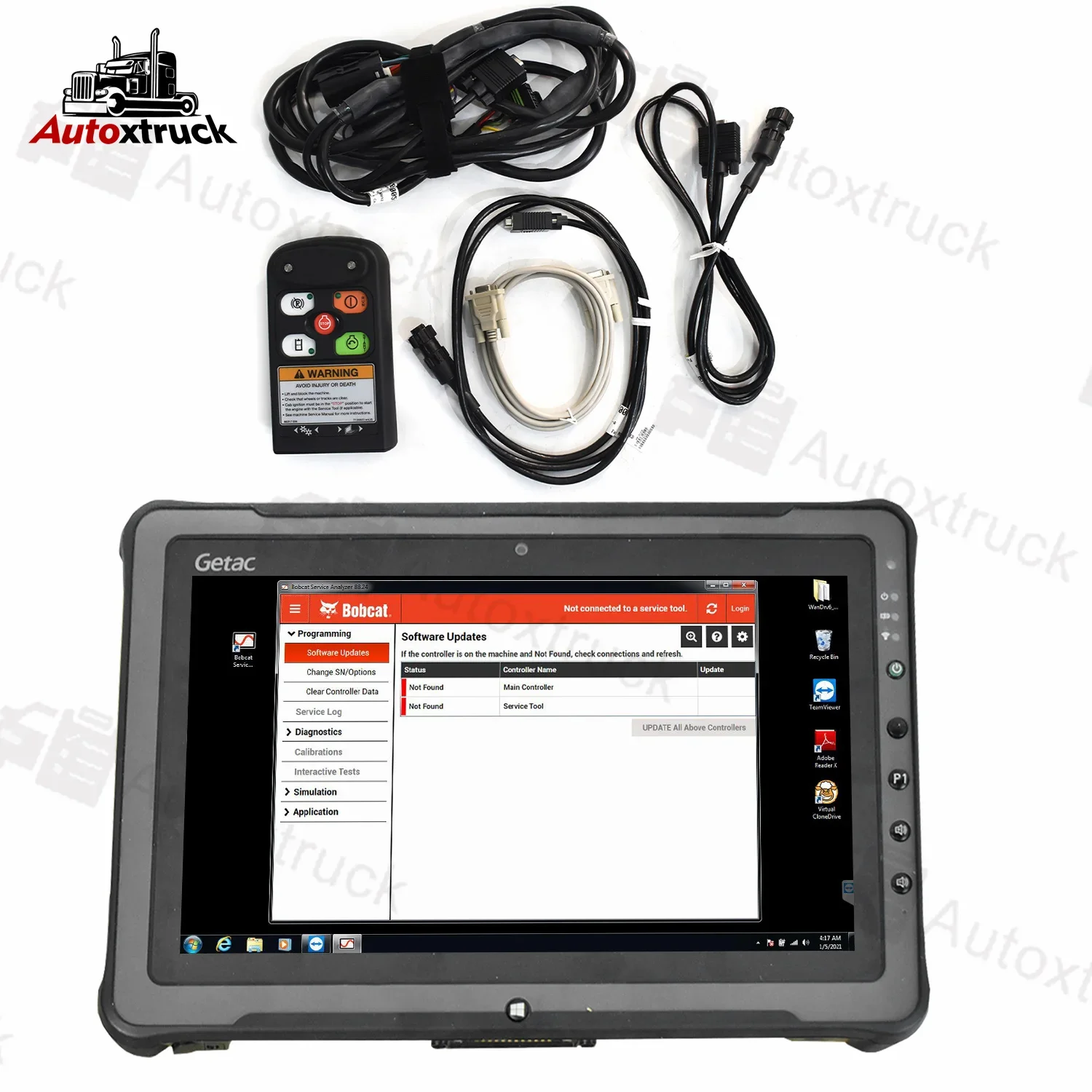 Getac F110 Tablet Per Strumento Diagnostico Bobcat Wood Skid Steer Loader Escavatore Kit Diagnostico (Rst) Strumento Di Servizio Diagnostico Per Camio