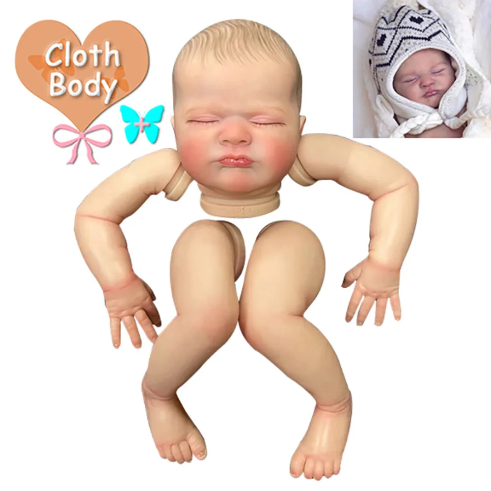 

19Inch Reborn Doll Kit Max Limited Edition 3D Painted Skin with Visible Veins Reborn Doll Parts with Body muñeca kit reborn