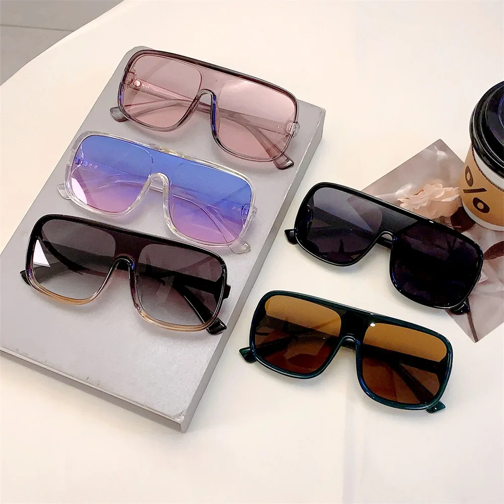 Vintage Men Women Sunglasses Square Shades Unisex Sun Glasses Black Lense UV400