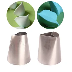 2pcs Cake Nozzles Set #F04#F05 Leaves Pastry Nozzles Pastry Cupcake Cake Decoraing Tips Water Drop Shape Icing Piping Nozzles