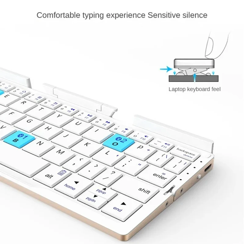 Folding Bluetooth Keyboard Wireless Portable Mobile Phone Tablet General Portable Rechargeable
