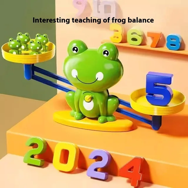 Frog Math Balance Toy Stem Learning For Toddlers 3-5, Educational Counting Game With Numbers Cognitive Development Kit 2
