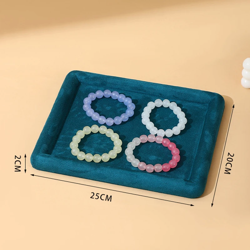 SML Ring Necklace Jewelry Case Luxurious Colors Jewelry Selection Tray White Microfiber Flannel Box Jewelry Showcase Display