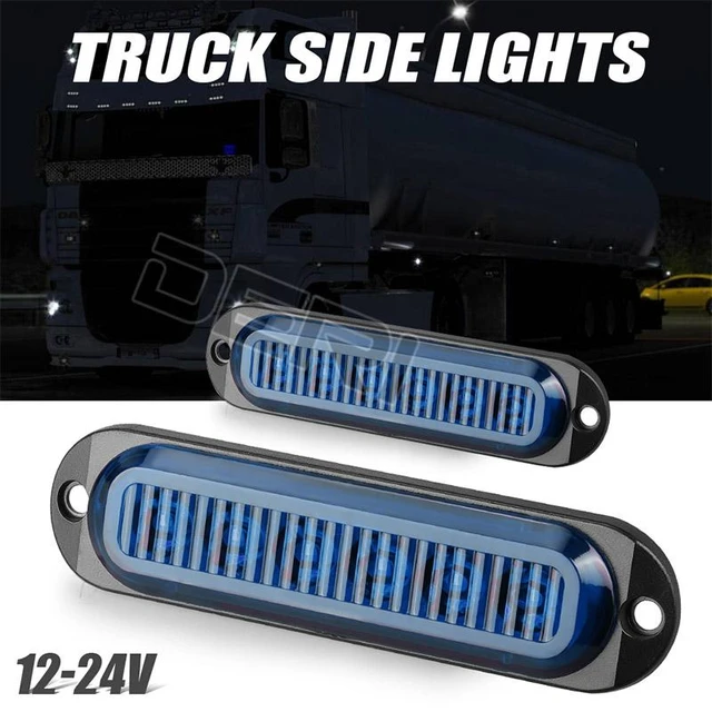 6 Leds Truck Side Lights Driving Signal Blue Lamp Night Warning Automoble  Parts For DC 12V-24V Trailers Trucks Caravans Boat - AliExpress